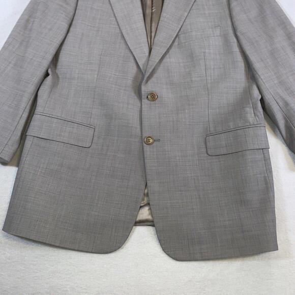 Brooks Brothers 346 Blazer Mens Sport Coat‎ Size 44RG Gray Business Stretch Wool - Picture 4 of 15